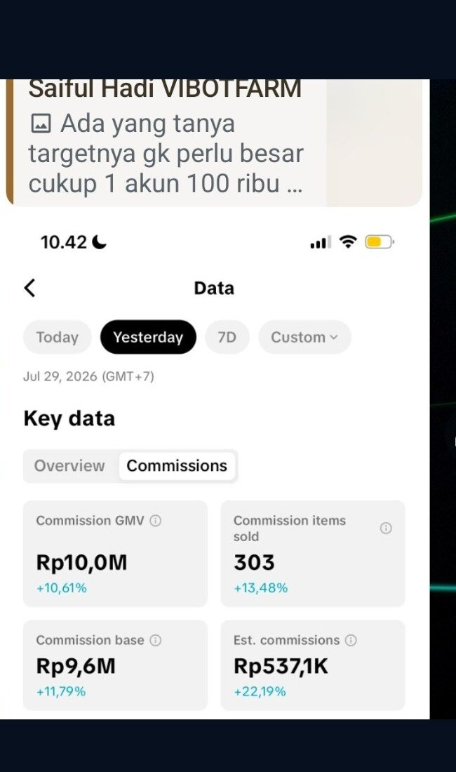 Akun Mulai Menghasilkan