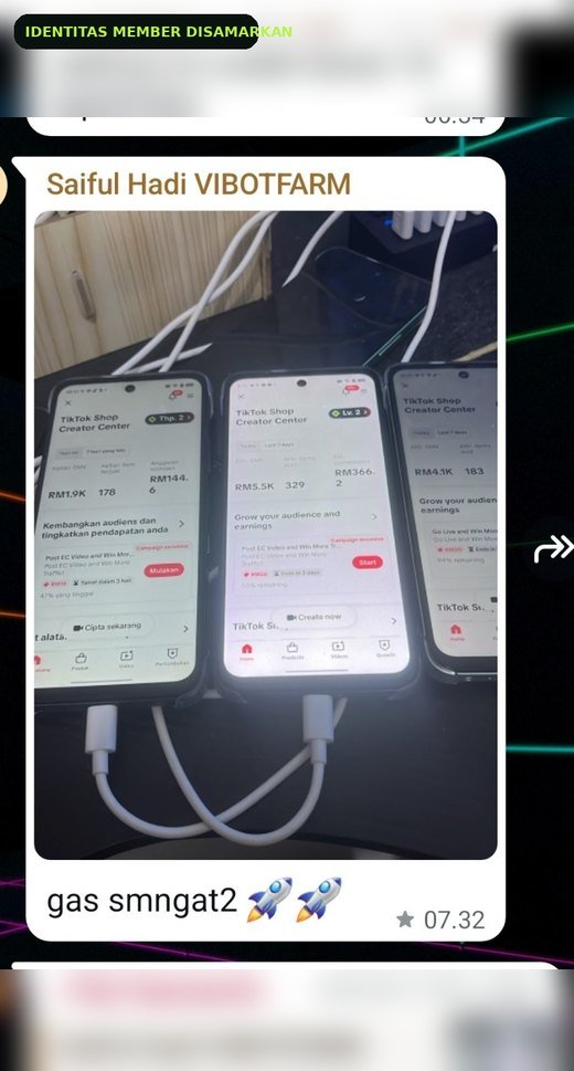 Screenshot hasil multi platform member
